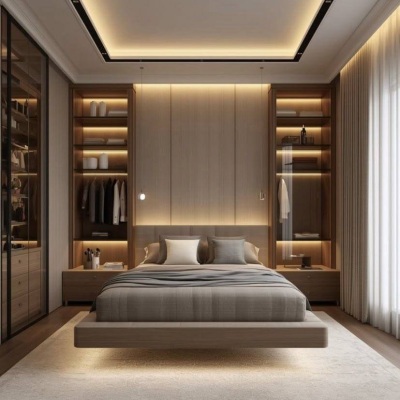 Floating bed