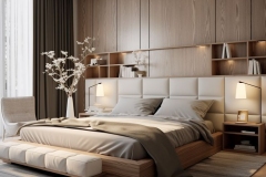 Custom bedroom cabinets with premium finishes