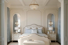 French-style bedroom with bespoke wardrobes in Malta
