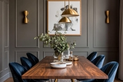Luxury modern dining table with premium wood finish