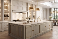 French-style kitchen island counter in a modern Malta home