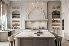 Luxury French cabinets with decorative mouldings