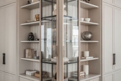 Modern corner glass cabinet by Morvica Malta