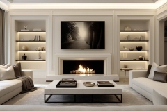 Luxury French TV cabinet with custom storage by Morvica Malta