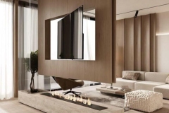 Floating rotating TV cabinet with hidden storage in Malta