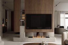 custom floating TV entertainment unit for a Malta home